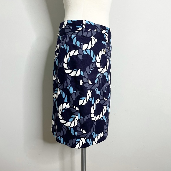 LEIFSDOTTIR ANTHROPOLOGIE Nautical Rope Print Pencil Skirt - Picture 4 of 9